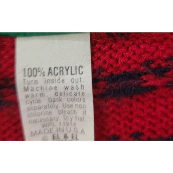 Vintage Village Green Womens Sweater Size Small Birdseye Knit Novelty Teddy Bear - Picture 5 of 8